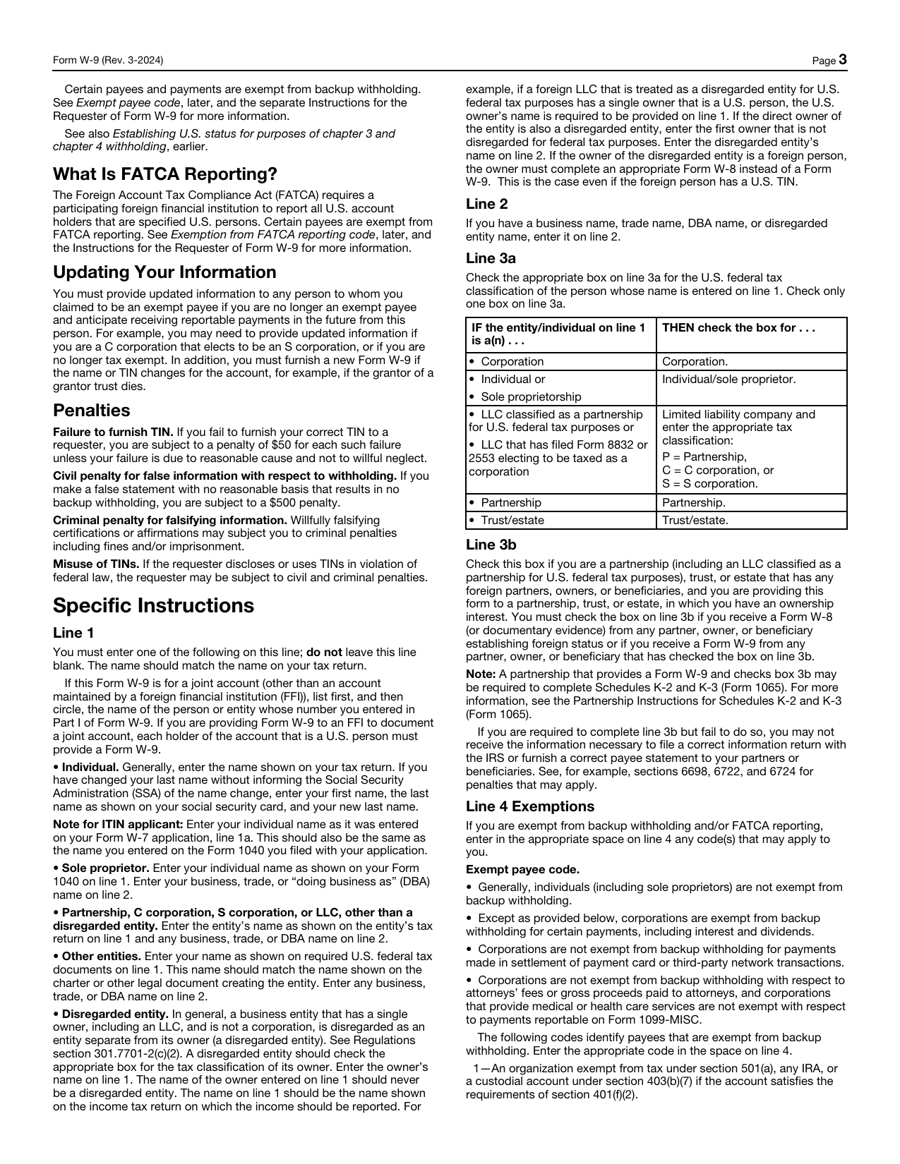 IRS Form W-9, page 3