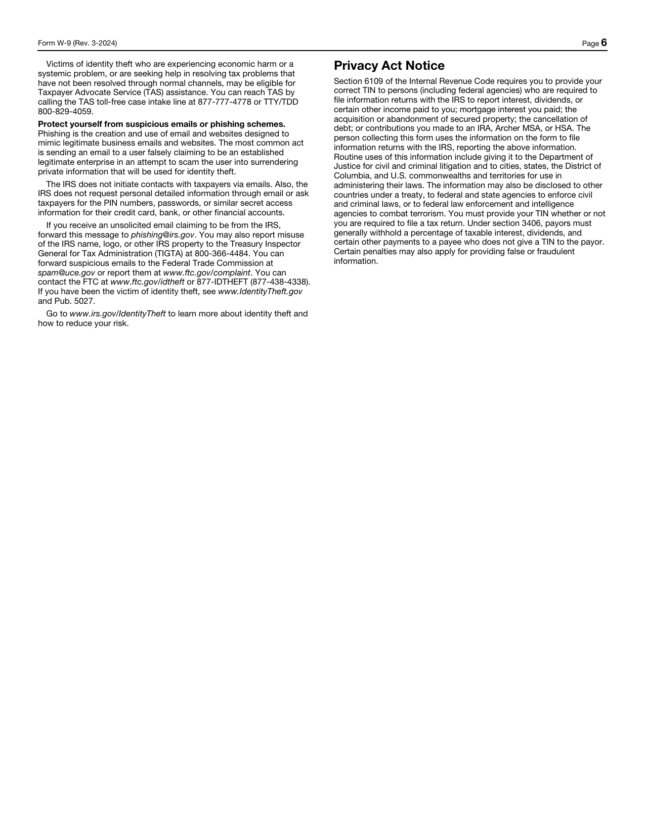 IRS Form W-9, page 6